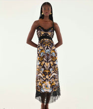 Load image into Gallery viewer, Farm Rio Black Flowerful Garden Midi Dress