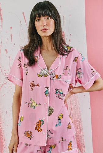 Katie Kime ZODIAC PAJAMA SHORTS SET