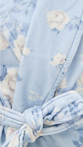 LoveShackFancy Indie Cotton Bath Robe Whisper Blue