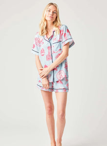 Katie Kime DALLAS TOILE PAJAMA SHORTS SET