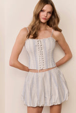 Load image into Gallery viewer, LoveShackFancy Bensen Cotton Lace-Up Bustier
