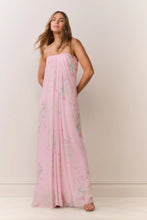 Load image into Gallery viewer, LoveShackFancy Emara Strapless Floral Chiffon Gown