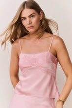 Load image into Gallery viewer, LoveShackFancy Arise Lace Bow Satin Top