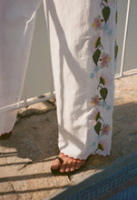 Load image into Gallery viewer, Ciao Luca Ermmano White Embroidered Linen Pant