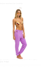 Load image into Gallery viewer, Aviator Nation Bolt Sweatpants Neon Purple/ Neon Pink