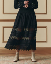 Load image into Gallery viewer, The GREAT. THE ROSETTE CROCHET CANARY SKIRT.