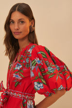 Load image into Gallery viewer, Farm Rio Sweet Bloom Bouquet Red Romper