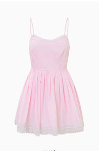LoveShackFancy Harrisine Cotton Pinstripe Mini Dress