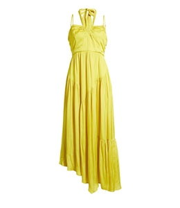Du Paradis Ruched Lemon Dress