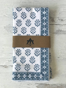 August Table - Sequoia Napkins in Stella Blue - set of 4