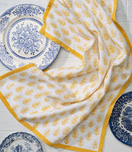 Load image into Gallery viewer, August Table - Kitchen Towel in Tanager Yellow Talelayo print - set of 2