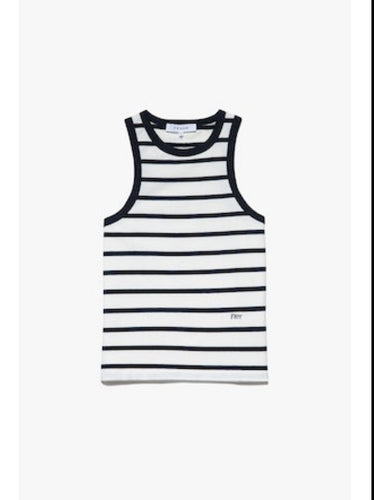 FRAME Racer Tank in Navy Multi