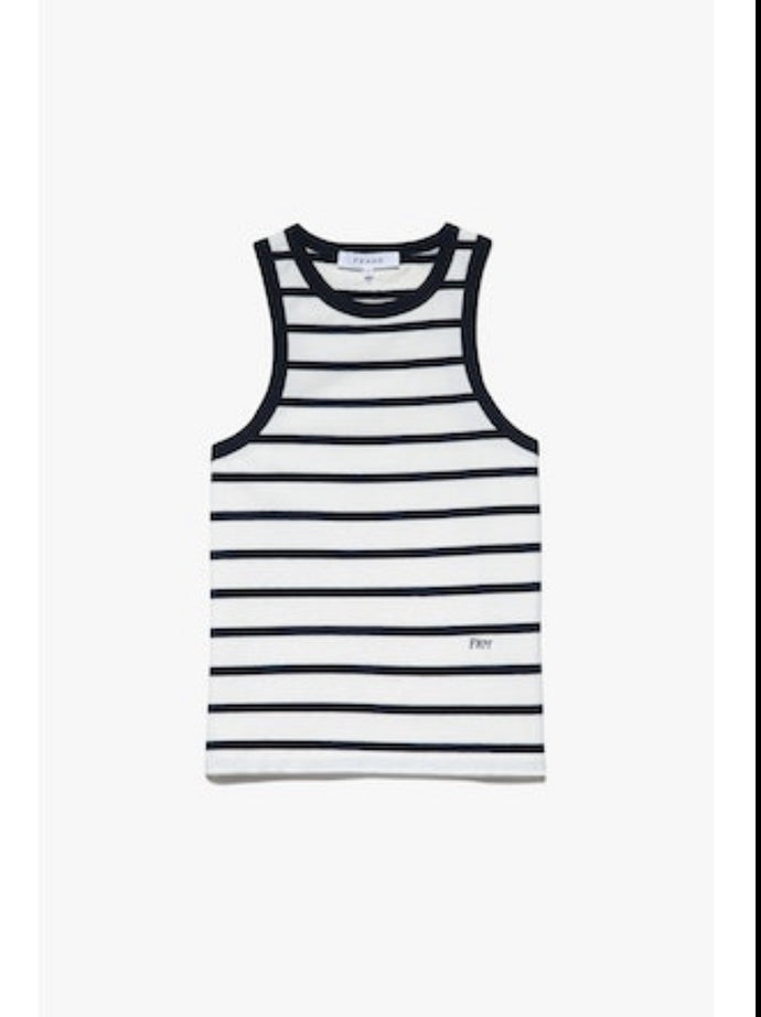 FRAME Racer Tank in Navy Multi
