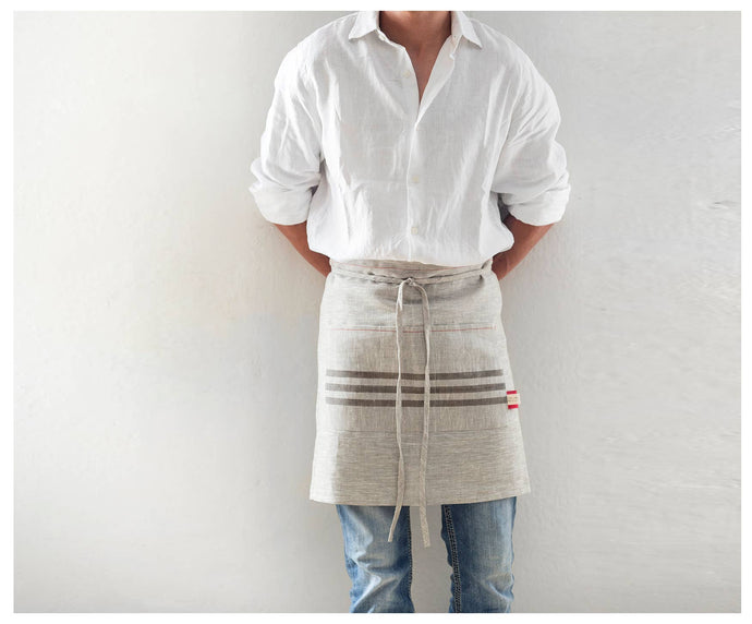 Celina Mancurti Short - Linen Kitchen Apron