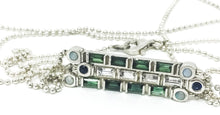 Load image into Gallery viewer, Stick Stackable Sapphire Necklace - SPACE by Leslie Beard 