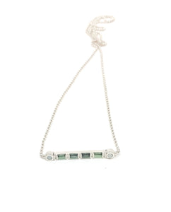women's silver and gemstone necklace