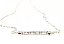 Load image into Gallery viewer, Stick Stackable Sapphire Necklace - SPACE by Leslie Beard 