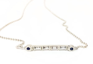 Stick Stackable Sapphire Necklace - SPACE by Leslie Beard 