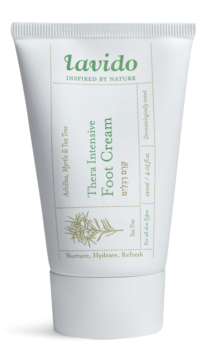 Lavido GreenAid therapuetic foot cream-this highly therapeutic foot cream targets dry, cracked skin, and areas prone to chafing.  