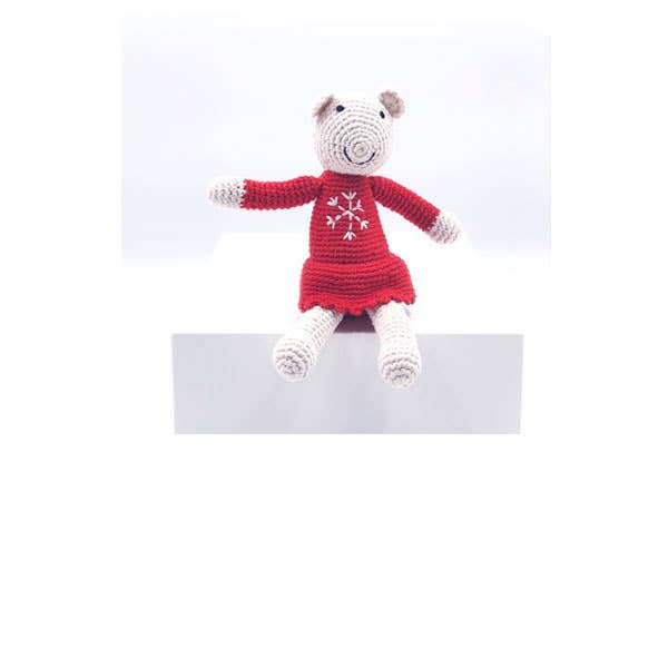 Pebble - Festive Rattle-Christmas Mouse