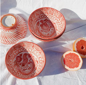 Pomelo Casa Medium Bowl Hand Painted Designs