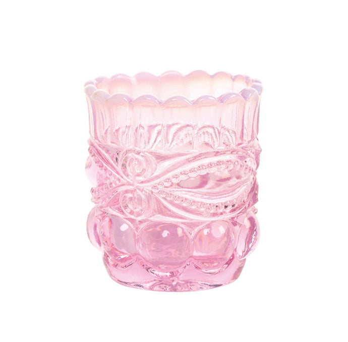 Mosser glass pink opal eye winker toothpick holder also perfectly sized for condiments on a charcuterie platter