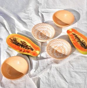 Pomelo Casa Small Bowl  With Peach Glaze