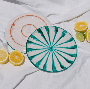 Pomelo Casa Salad Plate With Candy Cane Stripes