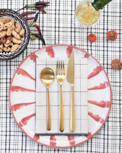 Load image into Gallery viewer, Pomelo Casa Salad Plate With Candy Cane Stripe