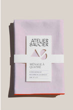 Load image into Gallery viewer, Atelier Saucier Blush Linen Orange Napkin Set