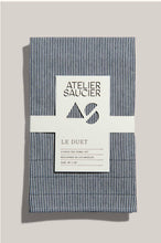 Load image into Gallery viewer, Atelier Saucier Hickory Stripe Tea Towel Set