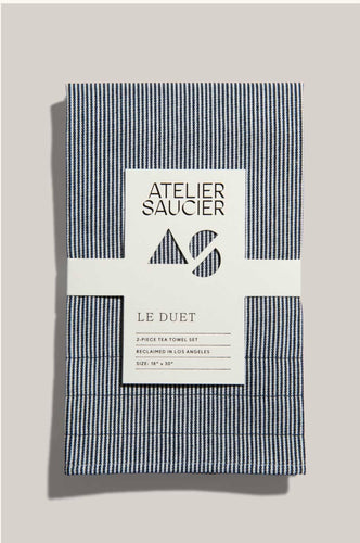Atelier Saucier Hickory Stripe Tea Towel Set