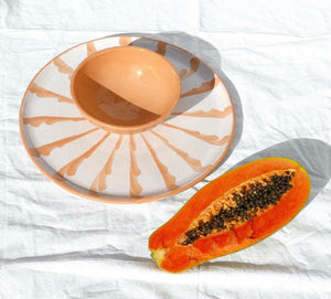 Pomelo Casa Small Bowl  With Peach Glaze