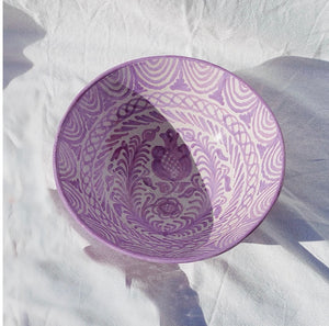Pomelo Casa Large Bowl With Hand Painted Designs