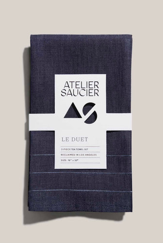 Atelier Saucier Denim Jewel Tea Towel Set