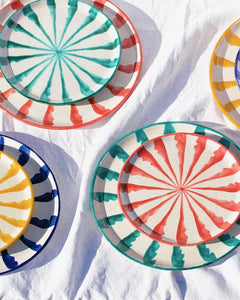 Pomelo Casa Salad Plate With Candy Cane Stripe