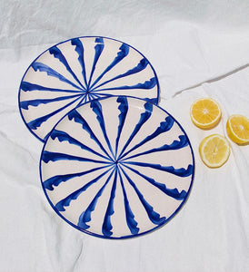 Pomelo Casa Dinner Plate With Candy Cane Stripes