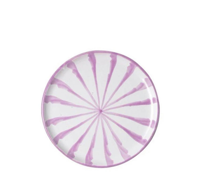Pomelo Casa Salad Plate With Candy Cane Stripes