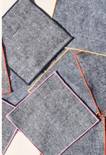 Load image into Gallery viewer, Atelier Saucier Rainbow Chambray Cocktail Napkin Set - Atelier Saucier