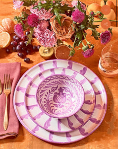 Pomelo Casa Dinner Plate With Candy Stripes