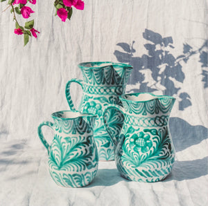 Pomelo Casa Large Pitcher With Hand Painted Designs
