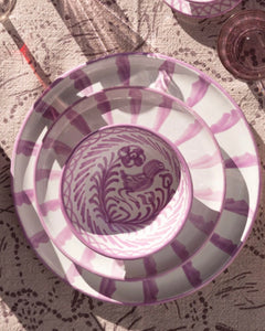 Pomelo Casa Salad Plate With Candy Cane Stripes
