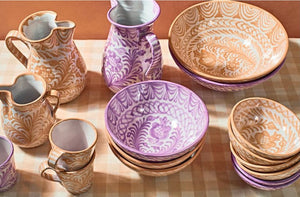 Pomelo Casa Large Bowl With Hand Painted Designs